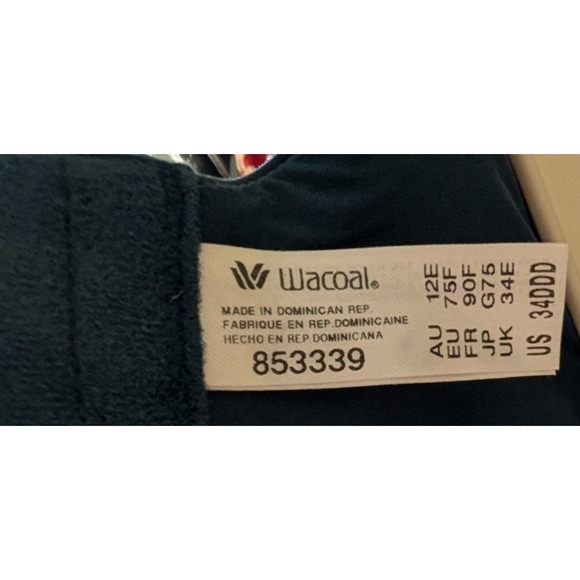 NEW Wacoal Ultimate comfort underwire t-shirt bra Navy blue 34DDD #853339 NWT - Picture 5 of 6